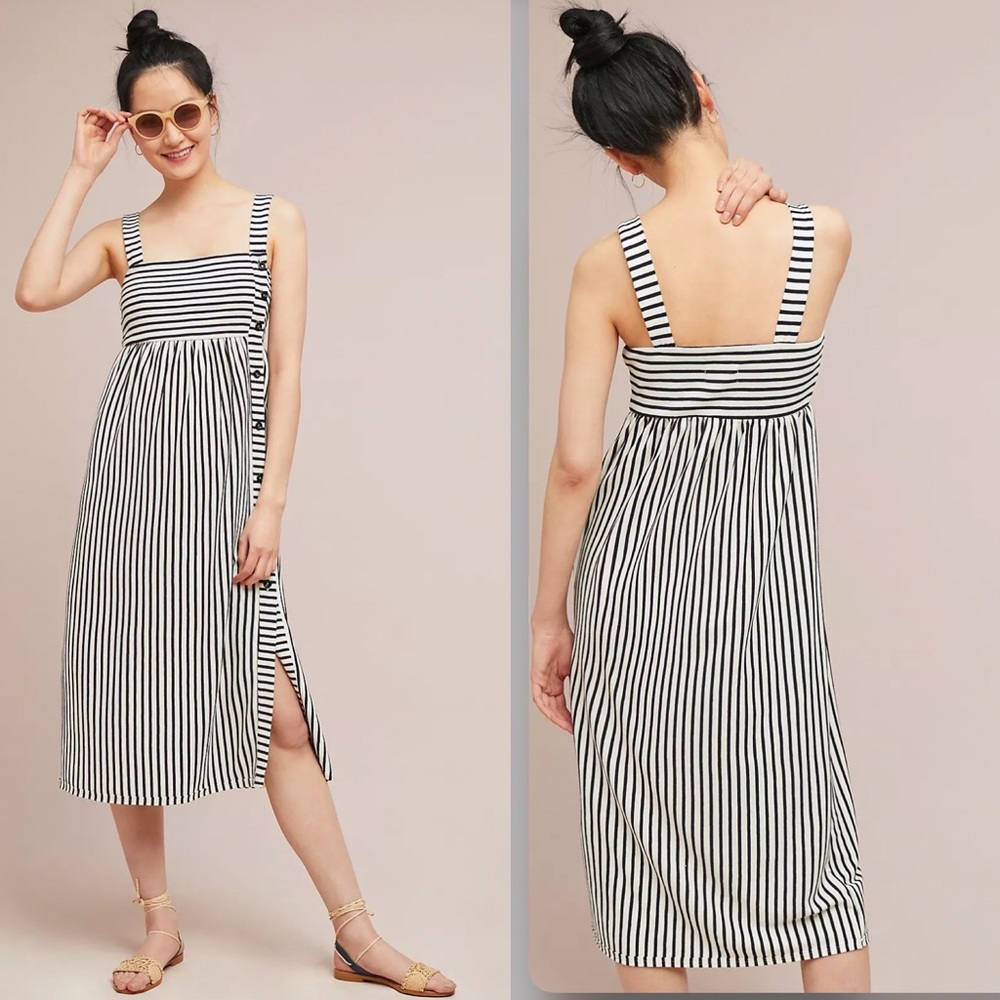 Anthropologie Fiona Striped Midi Dress NWT